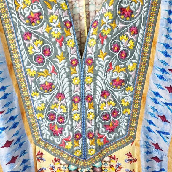 Soft Surroundings Fifi Embroidered Bell Sleeve Tunic To Sz Small Boho Floral - Picture 5 of 12